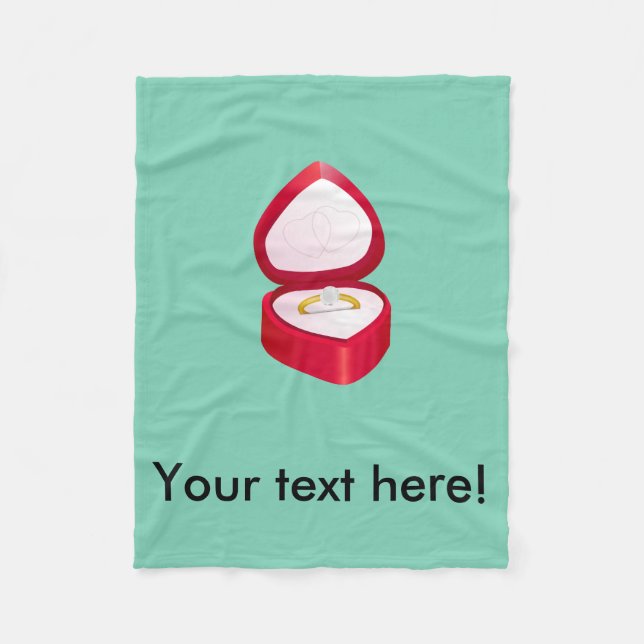 Engagement ring clipart fleece blanket (Front)