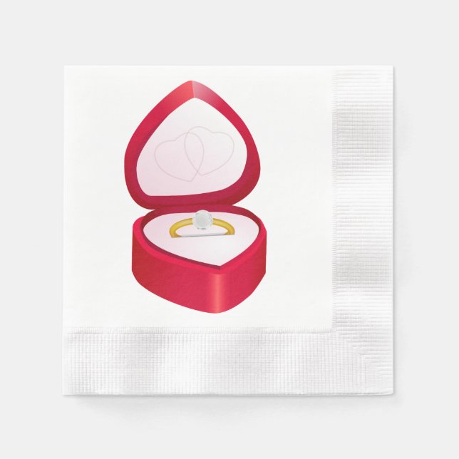 Engagement ring clipart napkins (Front)