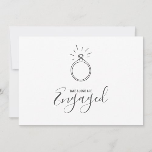 Engagement ring engaged party announcement
