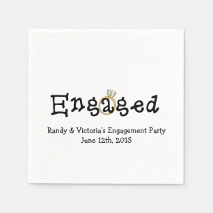 Engagement Ring Engagement Party Paper Napkins