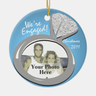Engagement Ring Photo Ceramic Ornament