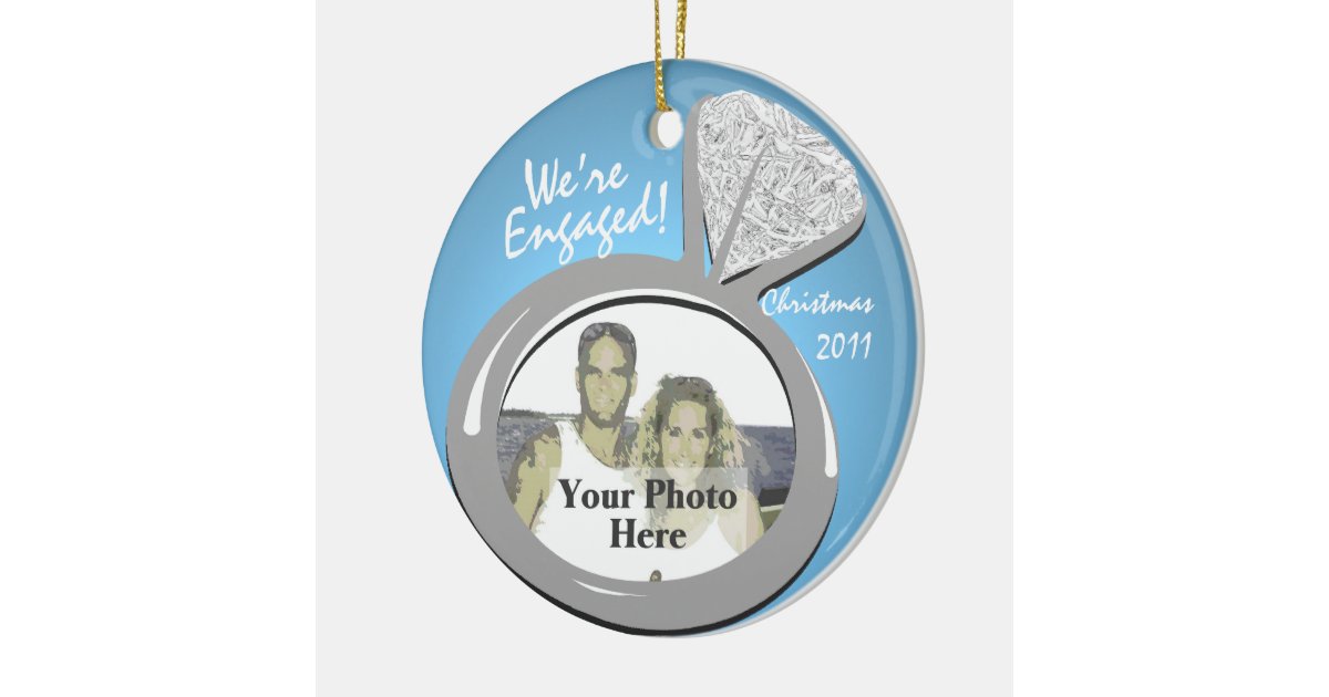 Engagement Ring Photo Ceramic Ornament