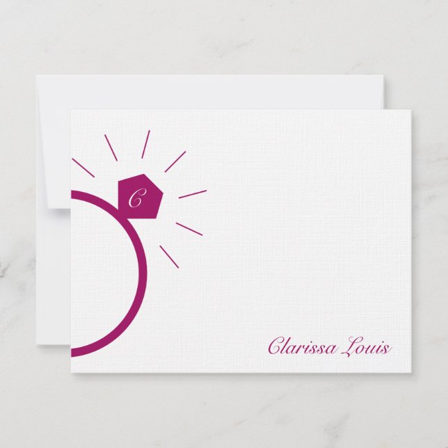 Engagement Ring Thank You Cards (Front)