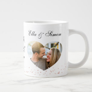 Engagement Script Elegant Giant Coffee Mug