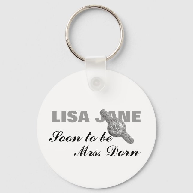 Engagement - Soon to be (name) Keychain (Front)