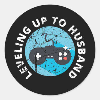 Engagement T Fiancee T for Groom Video Game She Classic Round Sticker