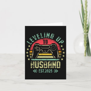 Engagement Tee For Gamer Groom Leveling Up To Husb Card