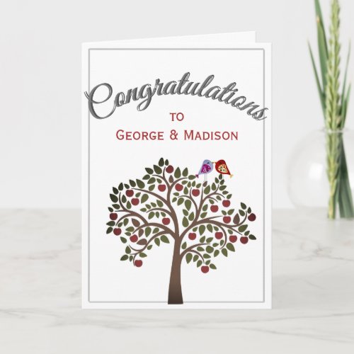 EngagementWedding Card _ Congrats to