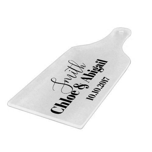 Engagement Wedding Day or Anniversary Cheese Cutting Board