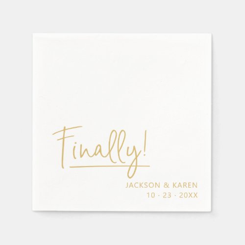 Engagement  Wedding  Finally  Paper Napkin