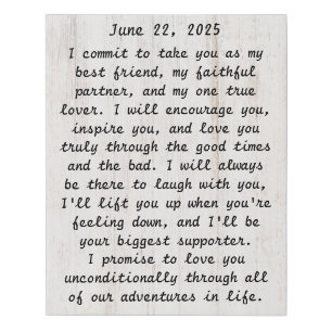 Engagement Wedding Love Commitment Canvas