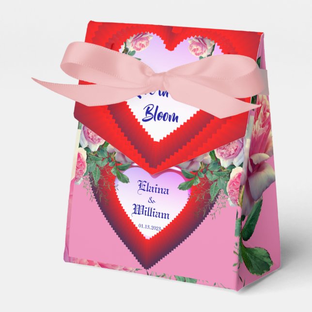 Engagement, Wedding, Love, Valentine, Baby Shower Favor Boxes (Front Side)