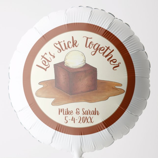 Engagement Wedding Party Sticky Toffee Pudding Balloon (Front)