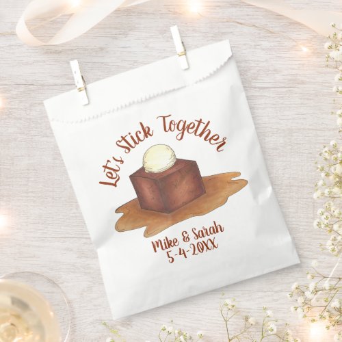 Engagement Wedding Party Sticky Toffee Pudding Favor Bag