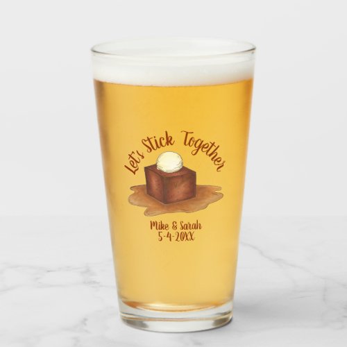 Engagement Wedding Party Sticky Toffee Pudding Glass