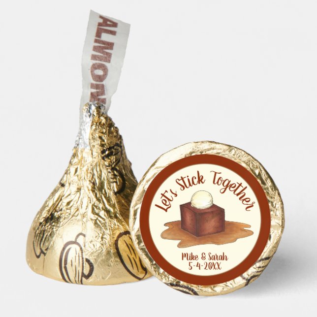 Engagement Wedding Party Sticky Toffee Pudding Hershey®'s Kisses® (Front)