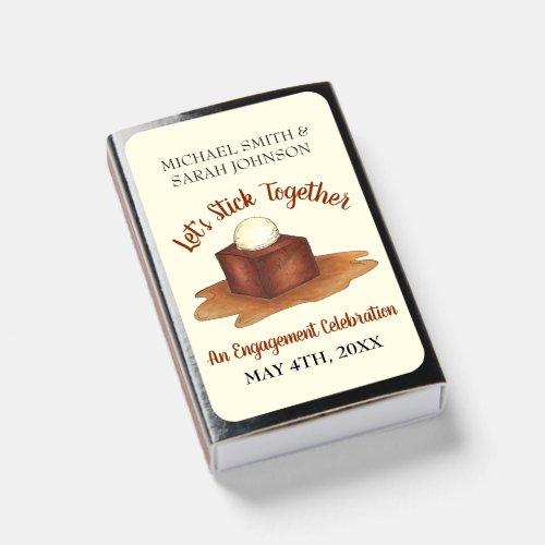 Engagement Wedding Party Sticky Toffee Pudding Matchboxes