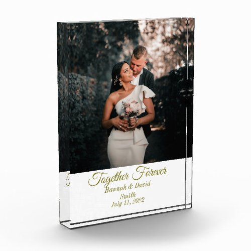 Engagement Wedding Photo and Name Block