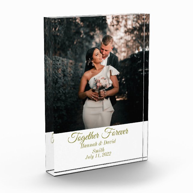 Engagement Wedding Photo and Name Block (Left)