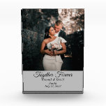 Engagement Wedding Photo and Name Block Gray<br><div class="desc">Create a long-lasting memory for your love and family. This Engagement Wedding Photo and Name Block can be personalized and customize for any occasion.</div>