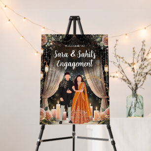 Engagement welcome board Ring Ceremony Sign