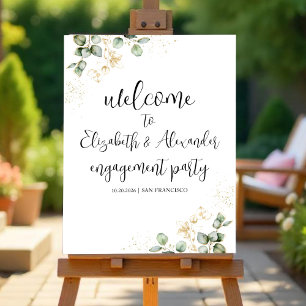 Engagement Welcome Party Sign   Greenery