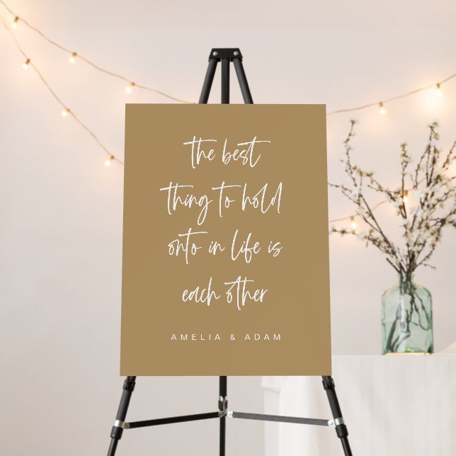 Engagement Welcome Sign Love Quote Wedding Board (In Situ (Stand))