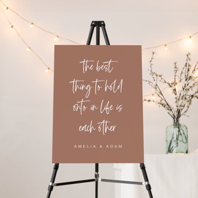 Engagement Welcome Sign Love Quote Wedding Board (In Situ (Stand))