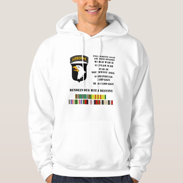 Engagements of the 101st airborne division hoodie (Front)