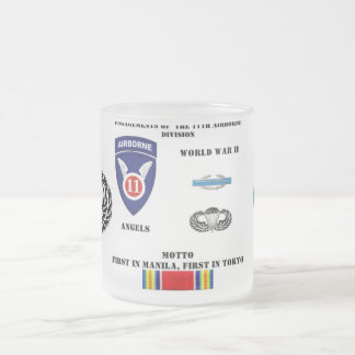 Engagements of  the 11th Airborne Division Frosted Glass Coffee Mug