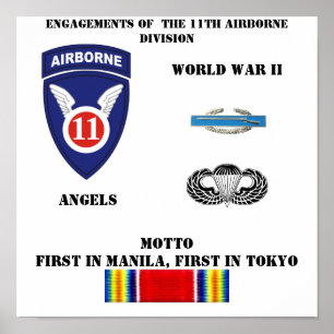 Engagements of the 11th Airborne Division Poster