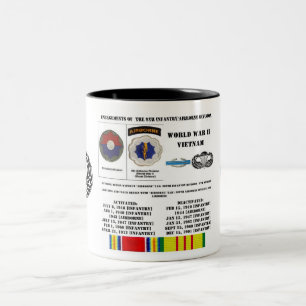 Engagements of the 9th Infantry/Airborne Division Two-Tone Coffee Mug
