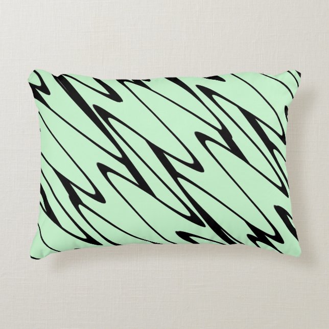 Engaging Mint Green Dynamic  Accent Pillow (Front)