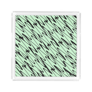 Engaging Mint Green Dynamic  Acrylic Tray