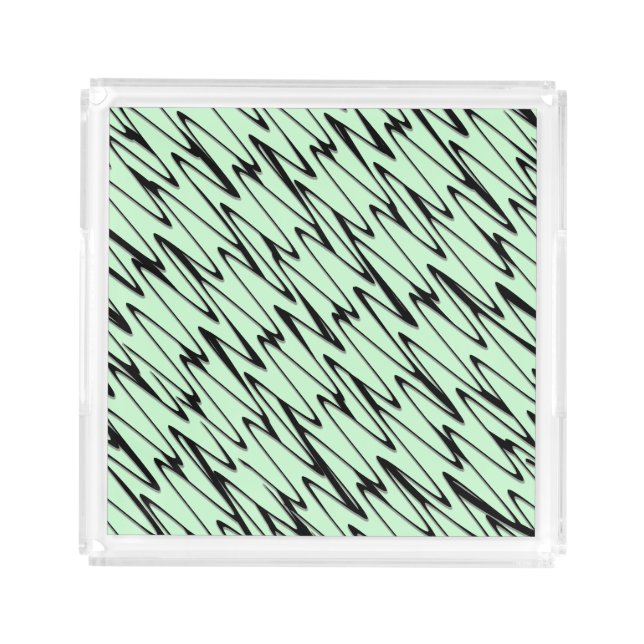 Engaging Mint Green Dynamic  Acrylic Tray (Front)