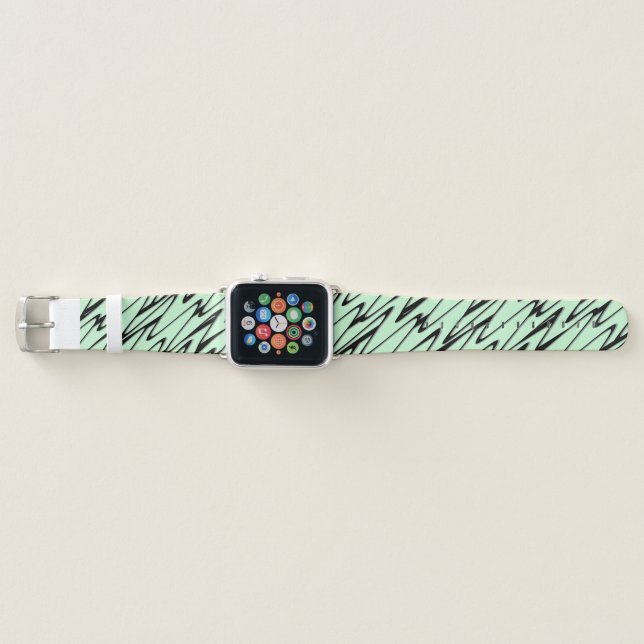 Engaging Mint Green Dynamic  Apple Watch Band (Front)