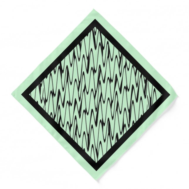 Engaging Mint Green Dynamic  Bandana (Front)
