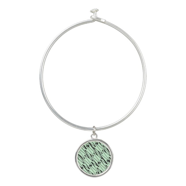 Engaging Mint Green Dynamic  Bangle Bracelet (Front)