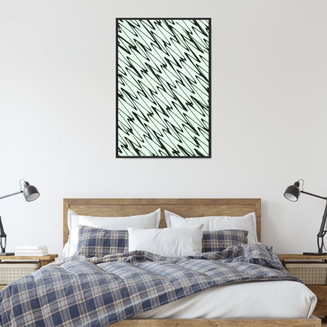 Engaging Mint Green Dynamic  Canvas Print (Insitu(Bedroom))