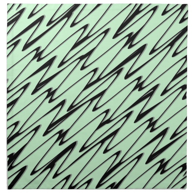 Engaging Mint Green Dynamic  Cloth Napkin (Front)