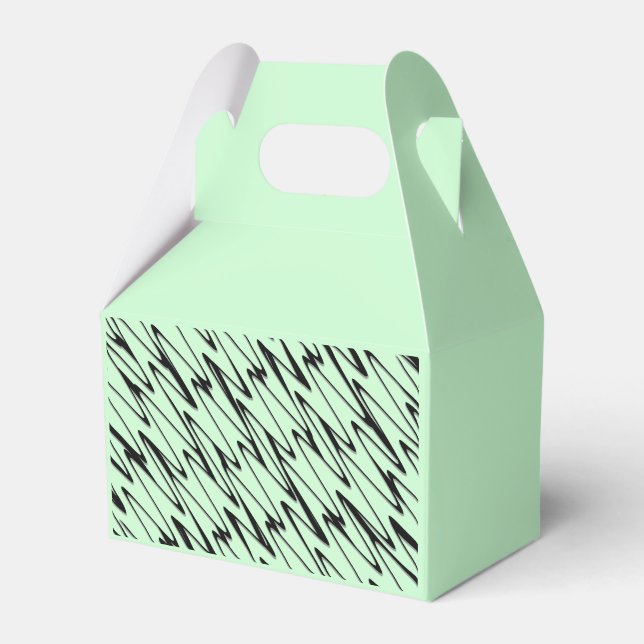 Engaging Mint Green Dynamic  Favor Boxes (Front Side)