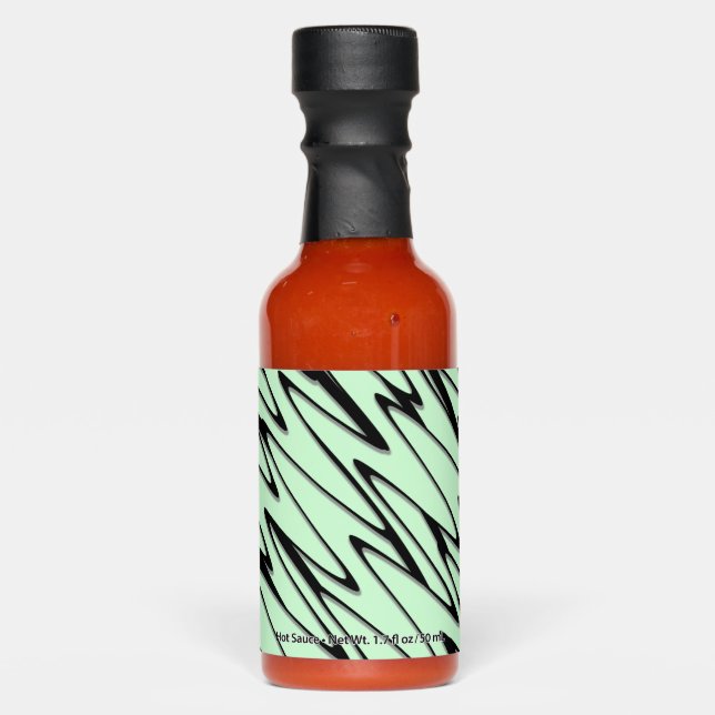 Engaging Mint Green Dynamic  Hot Sauces (Front)