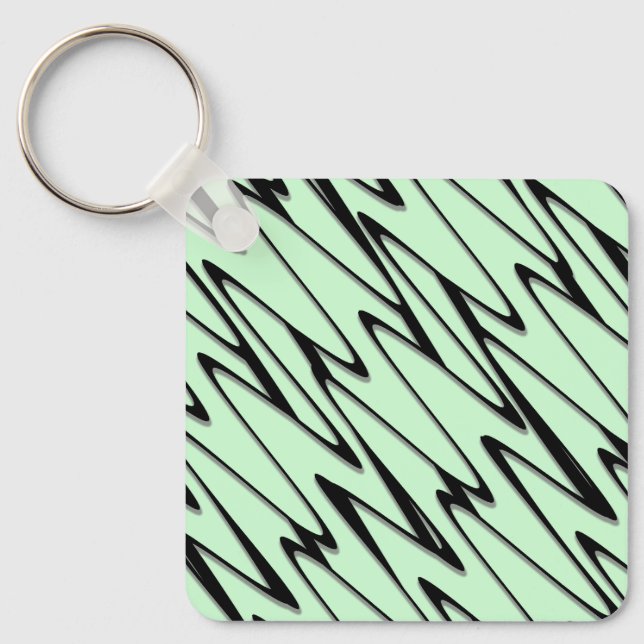 Engaging Mint Green Dynamic  Keychain (Front)