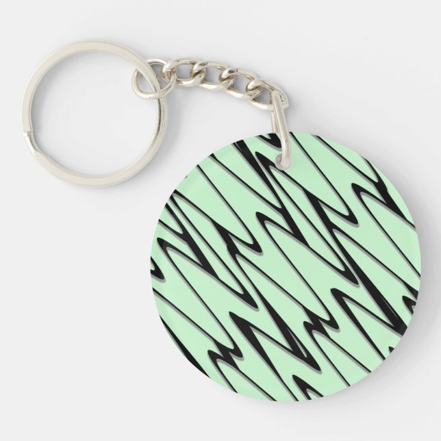 Engaging Mint Green Dynamic  Keychain (Front)