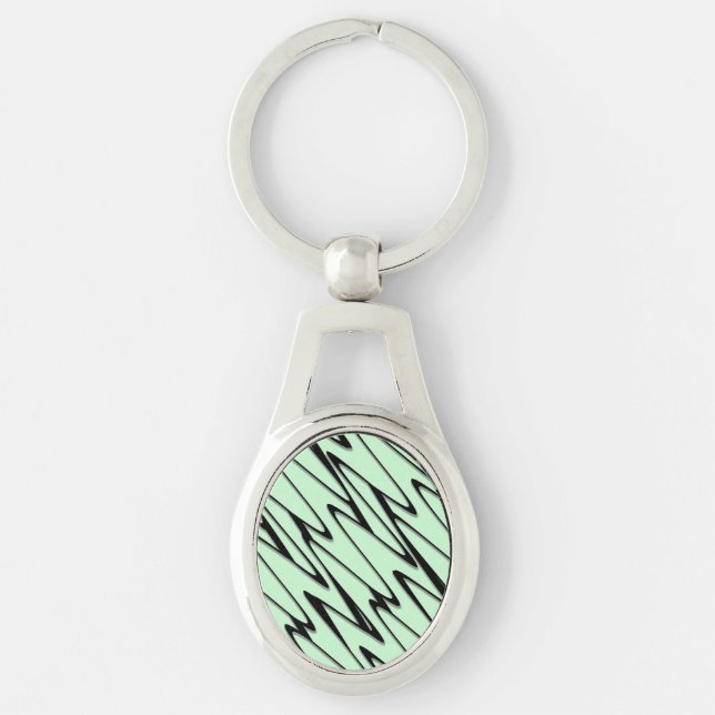 Engaging Mint Green Dynamic  Keychain (Front)