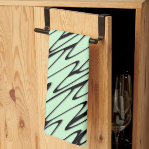 Engaging Mint Green Dynamic Kitchen Towel