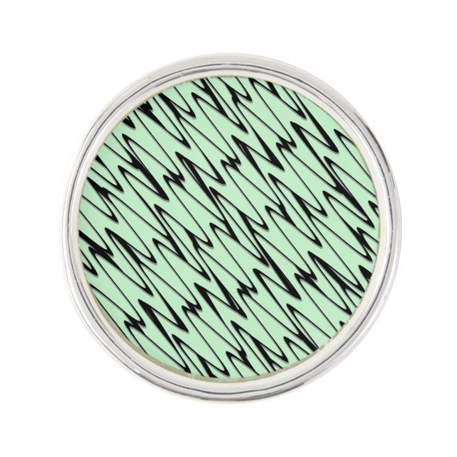 Engaging Mint Green Dynamic  Lapel Pin (Front)
