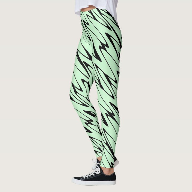 Engaging Mint Green Dynamic  Leggings (Left)