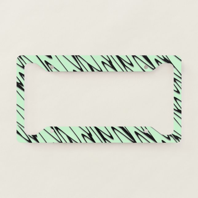 Engaging Mint Green Dynamic  License Plate Frame (Front)