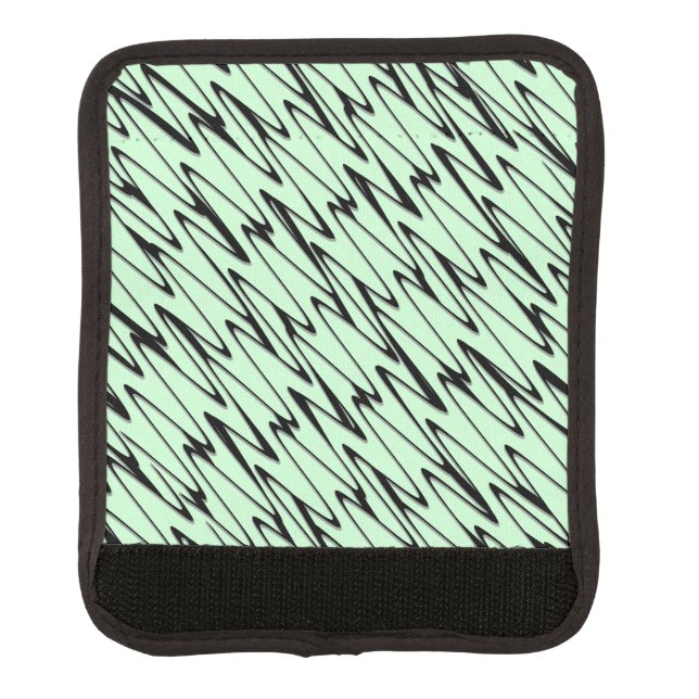 Engaging Mint Green Dynamic  Luggage Handle Wrap (Front)